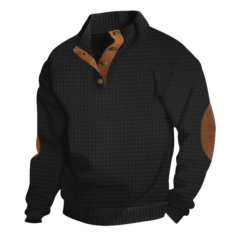Casual stand-up collar long-sleeved knitted sportswear