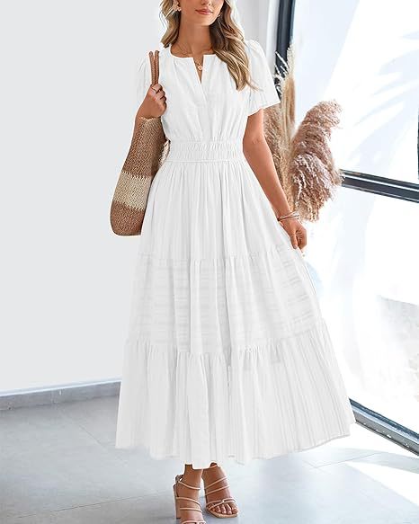 V-neck puff sleeve women's clothing