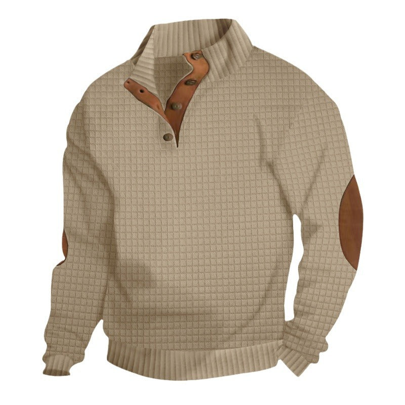 Casual stand-up collar long-sleeved knitted sportswear