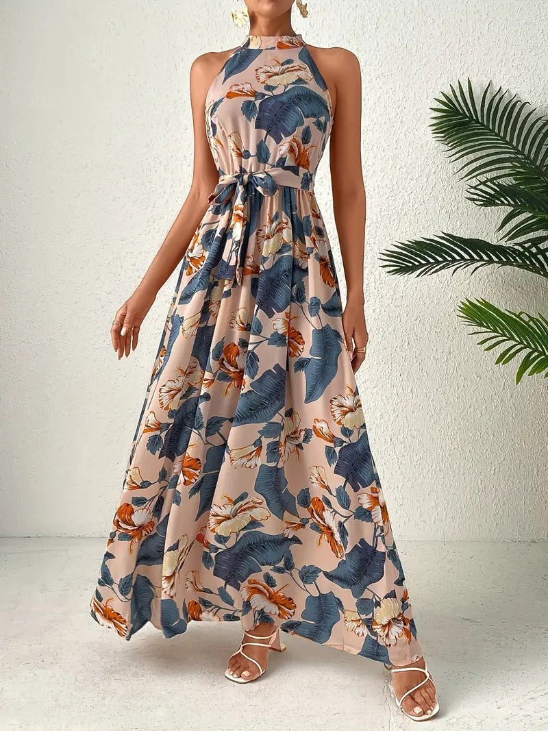 New Bohemian Retro Hammer Neck Dress Women