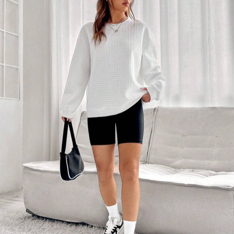 Neck Regular Top Sweatshirt For Women