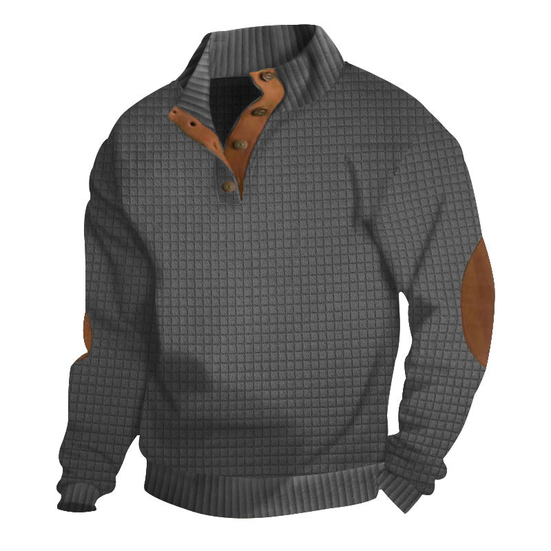 Casual stand-up collar long-sleeved knitted sportswear