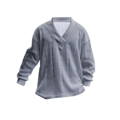 Spring and Autumn Men's jacquard knitted sweater