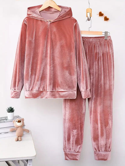 New Women'S Flannel Hooded Long-Sleeved Sweatshirt